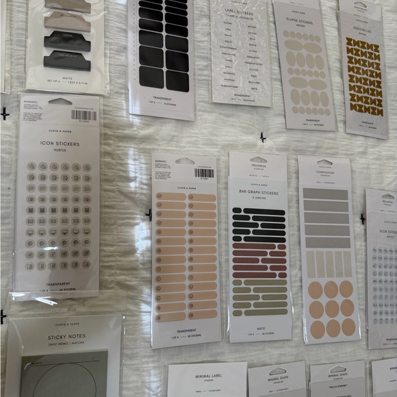 Cloth & Paper sticky notes & stickers set - Picture 4 of 7